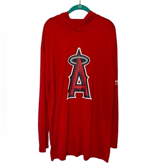 Sixth Man Other - Los Angeles Angles MLB Red Light Weight Hoodie Mens Size XL